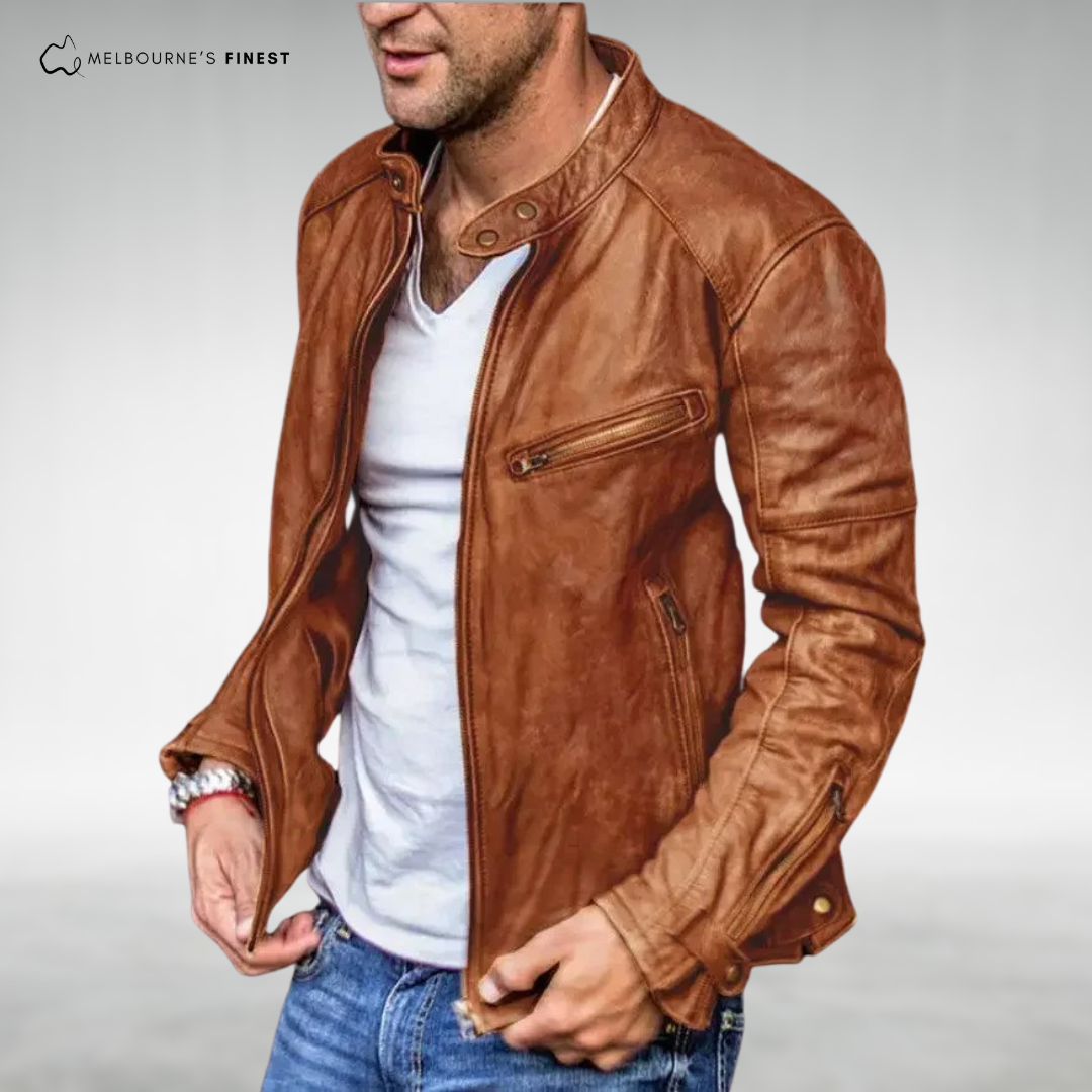 Wallace™ Men's Leather Jacket – Melbourne's Finest