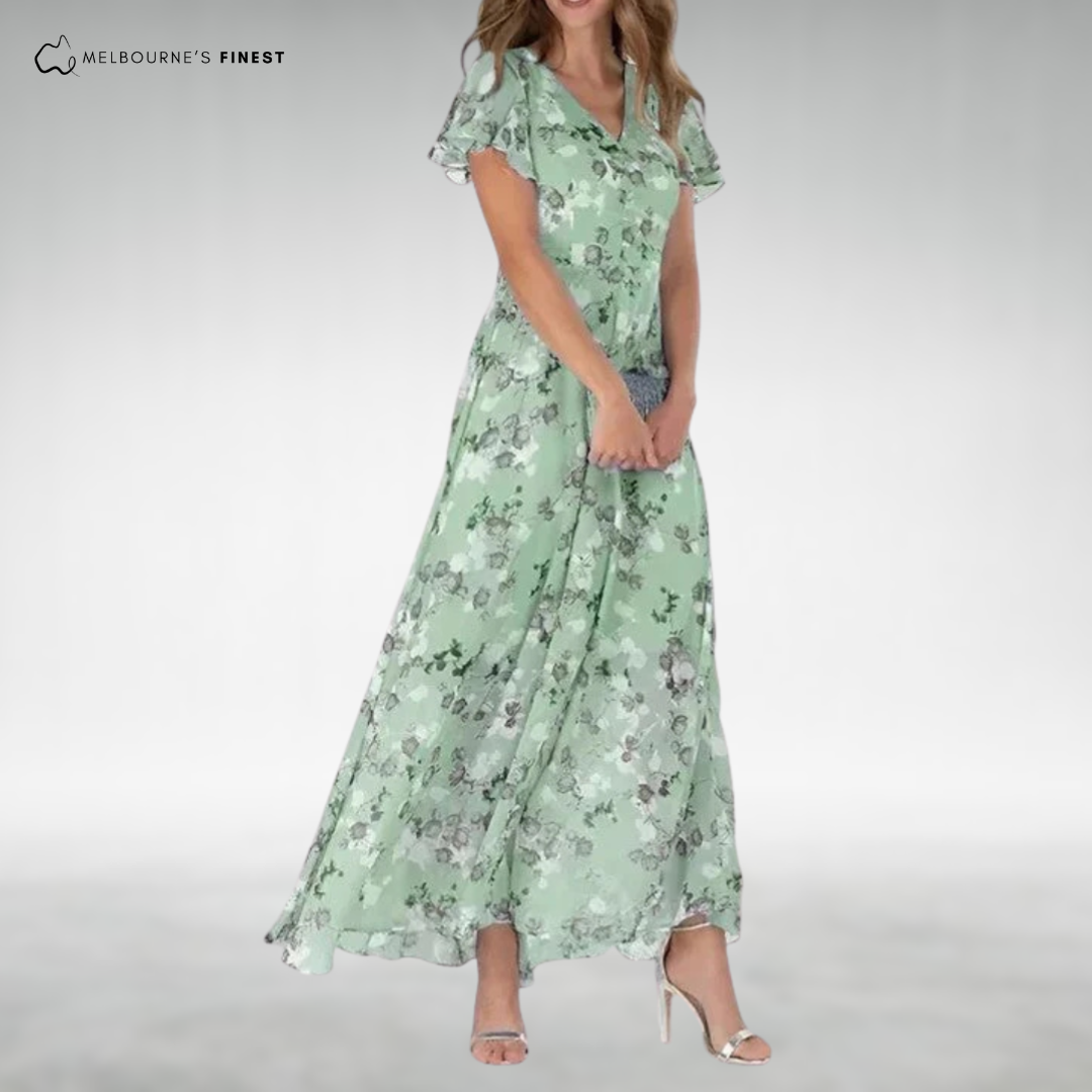 Bonita™ Elegant V-Neck Women's Dress