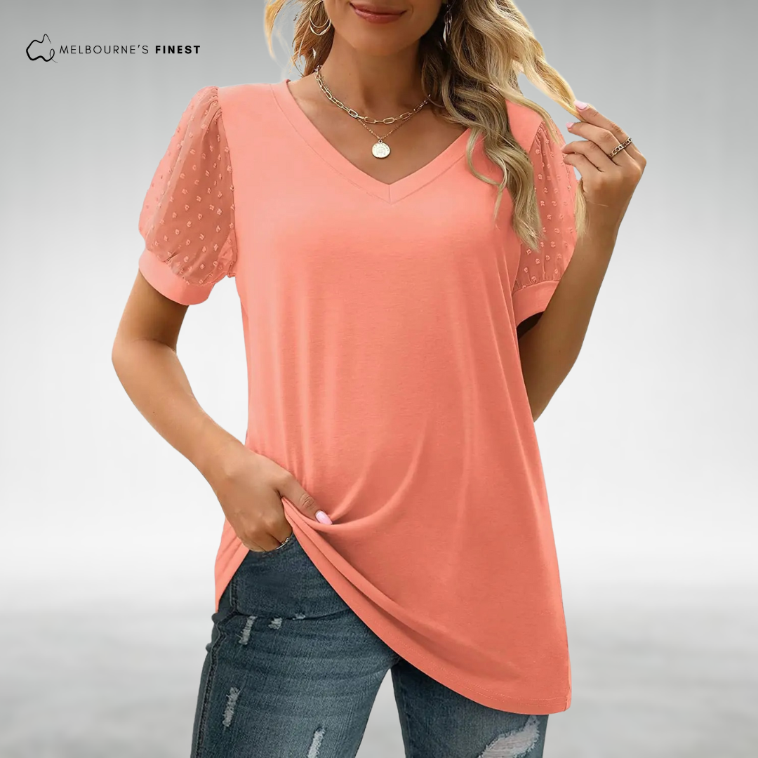 Carly™ Elegant V-Neck Top