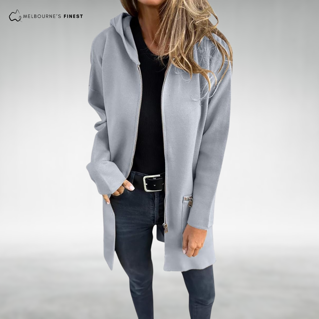 Alexa™ Zip-Up Hooded Cardigan