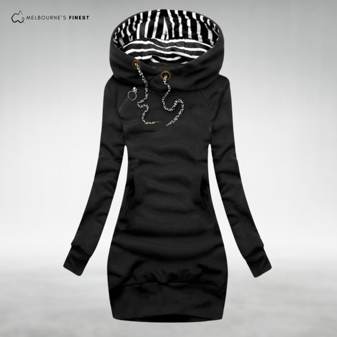 Ceri™ Cosy Hooded Jumper Dress