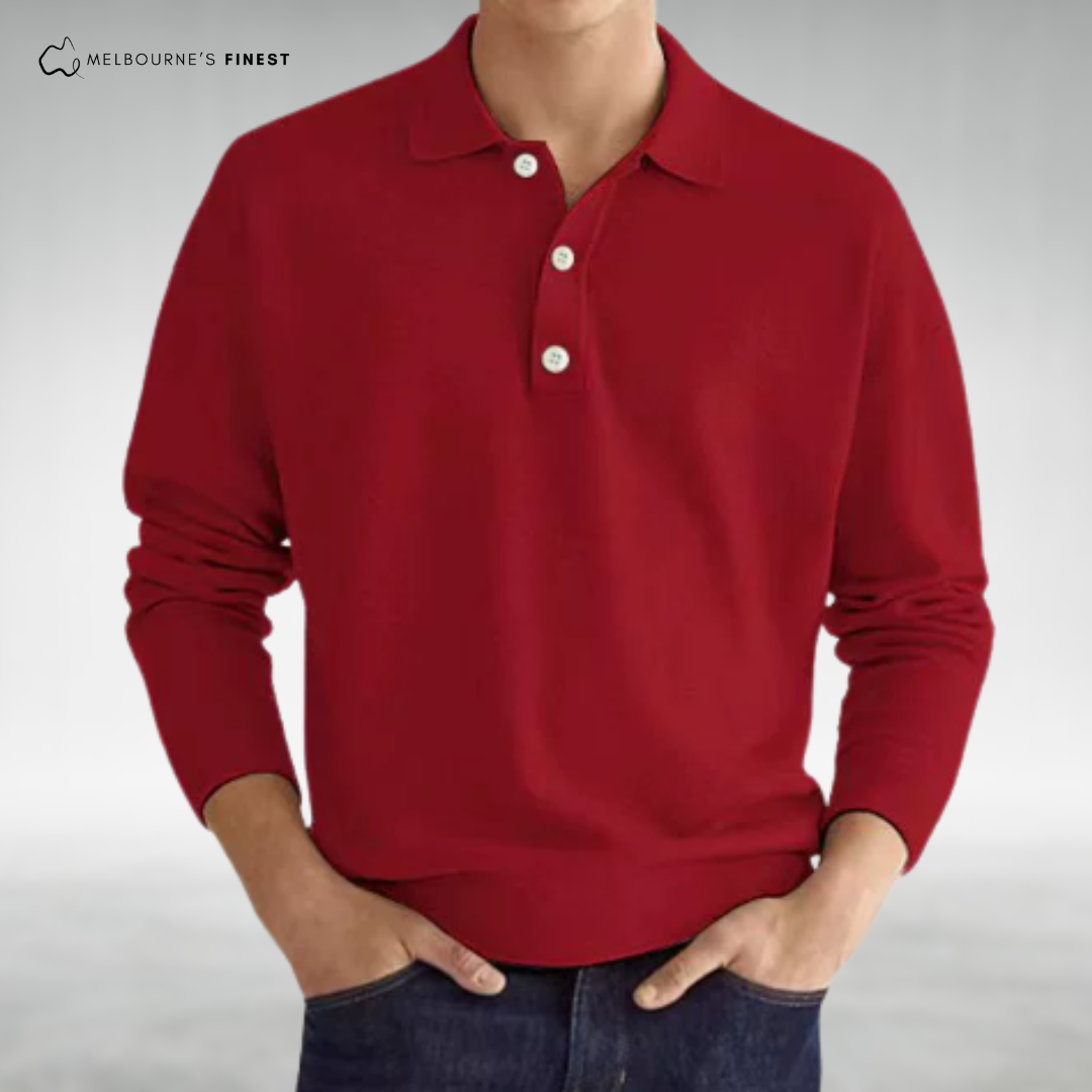 Landon™ Classic Men’s Long Sleeve Polo