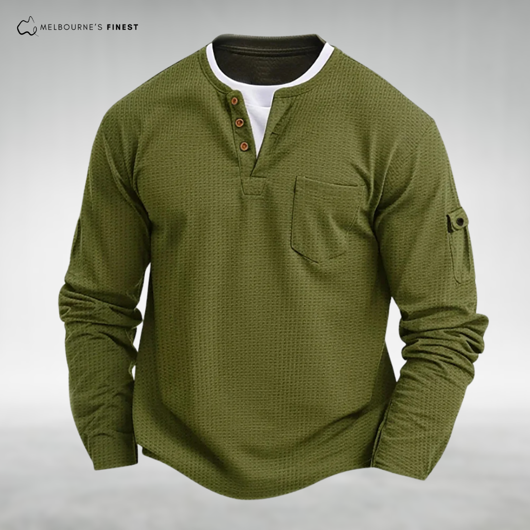 Miles™ Long Sleeve Henley Shirt