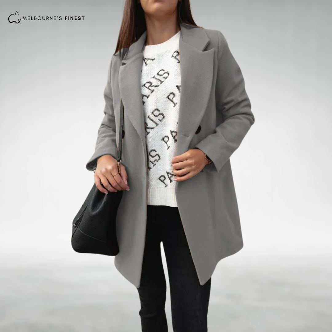 Lucile™ Elegant Wool-Blend Coat