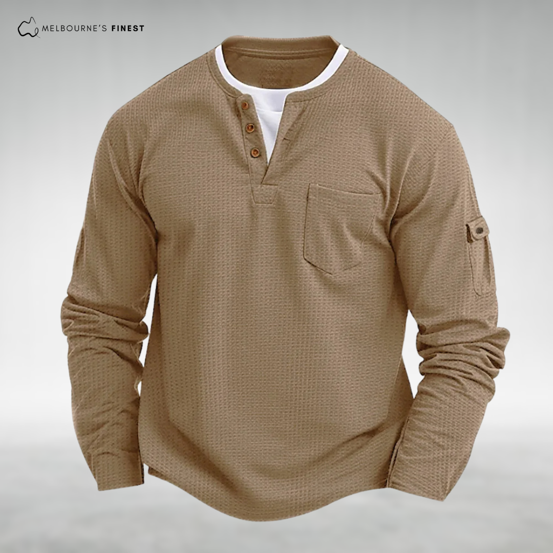 Miles™ Long Sleeve Henley Shirt