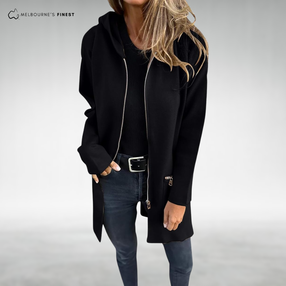 Alexa™ Zip-Up Hooded Cardigan