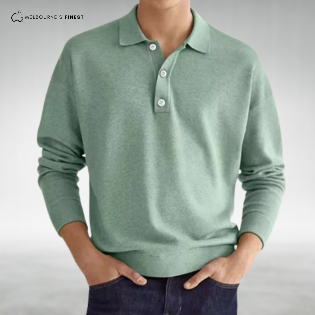 Landon™ Classic Men’s Long Sleeve Polo