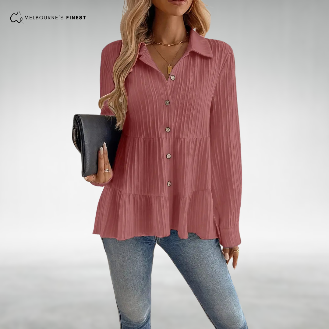 Estelle™ Elegant Button Blouse