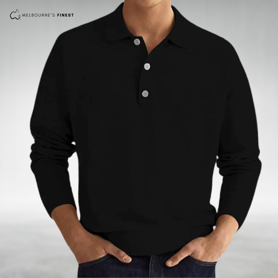 Landon™ Classic Men’s Long Sleeve Polo