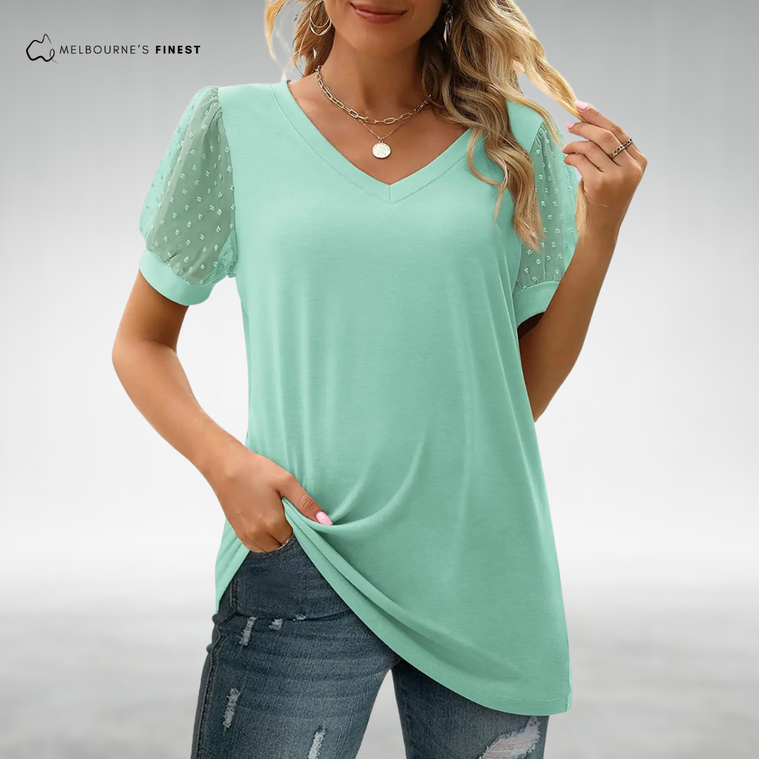 Carly™ Elegant V-Neck Top