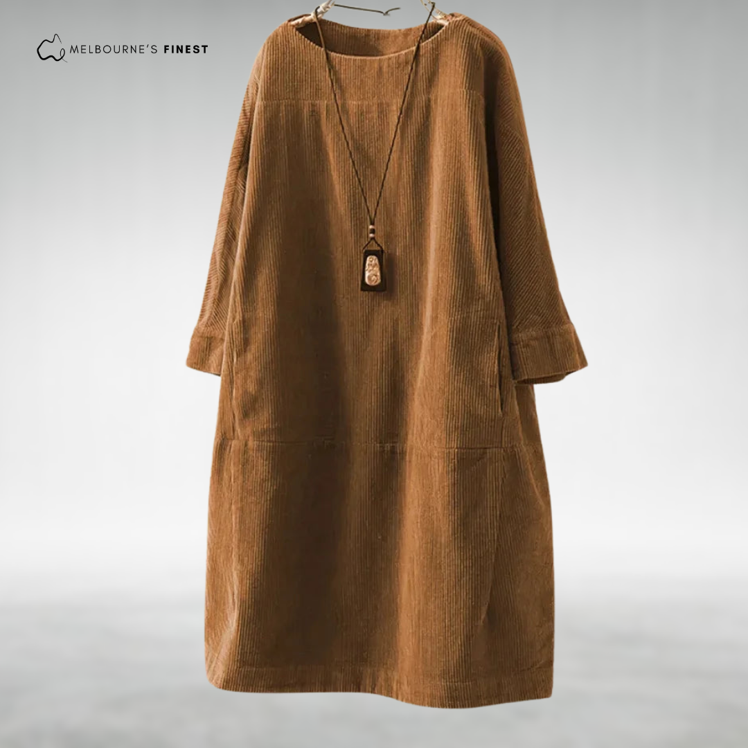 Amy™ Relaxed Corduroy Midi Dress