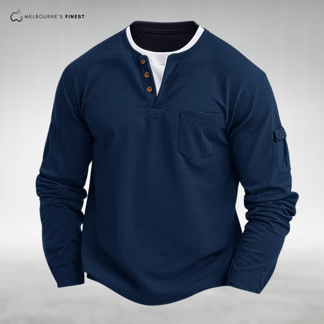 Miles™ Long Sleeve Henley Shirt