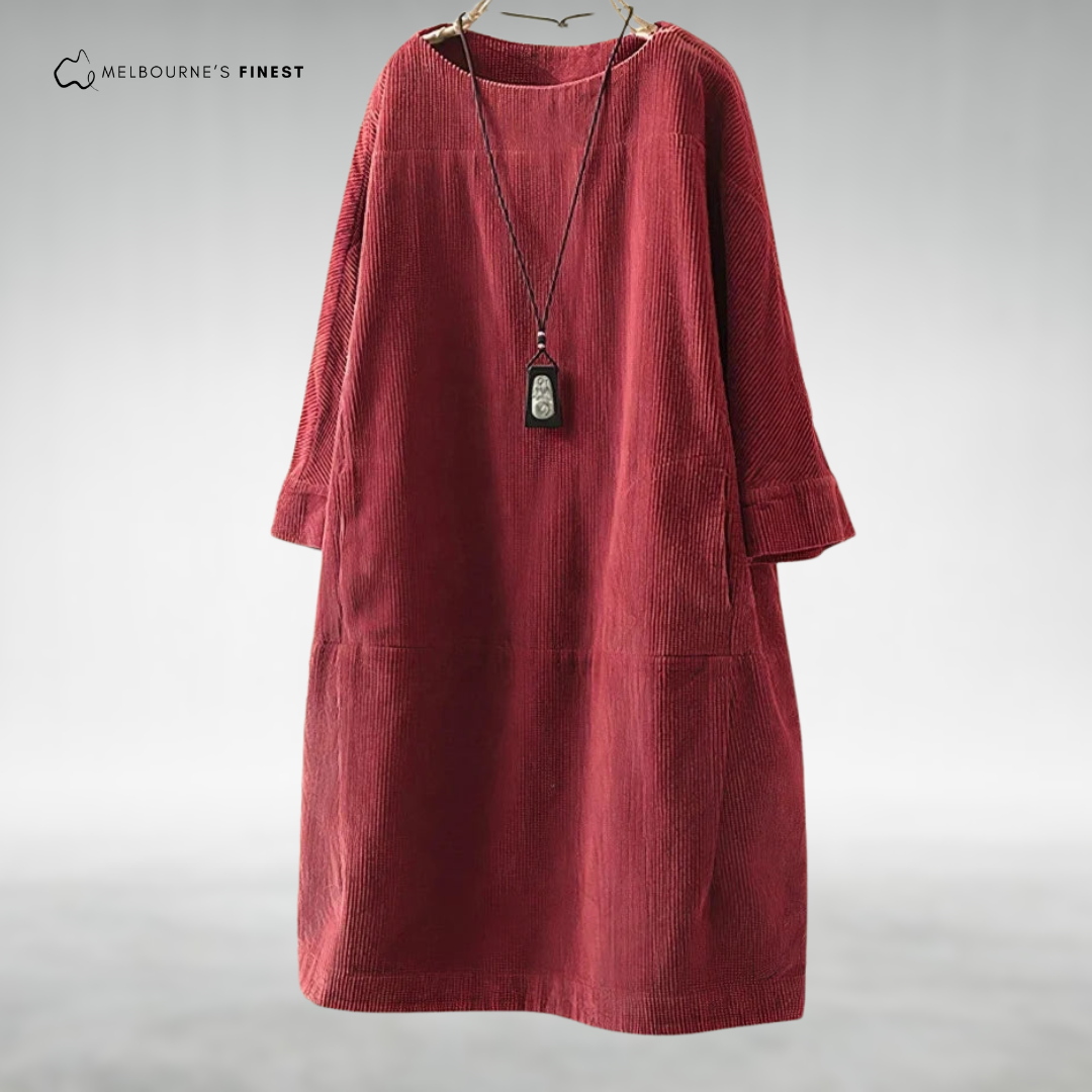 Amy™ Relaxed Corduroy Midi Dress