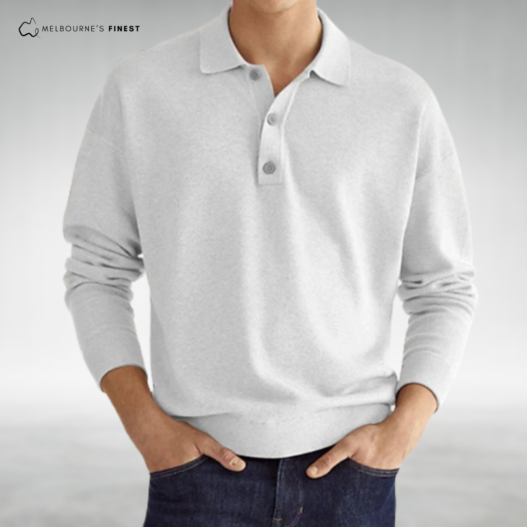 Landon™ Classic Men’s Long Sleeve Polo
