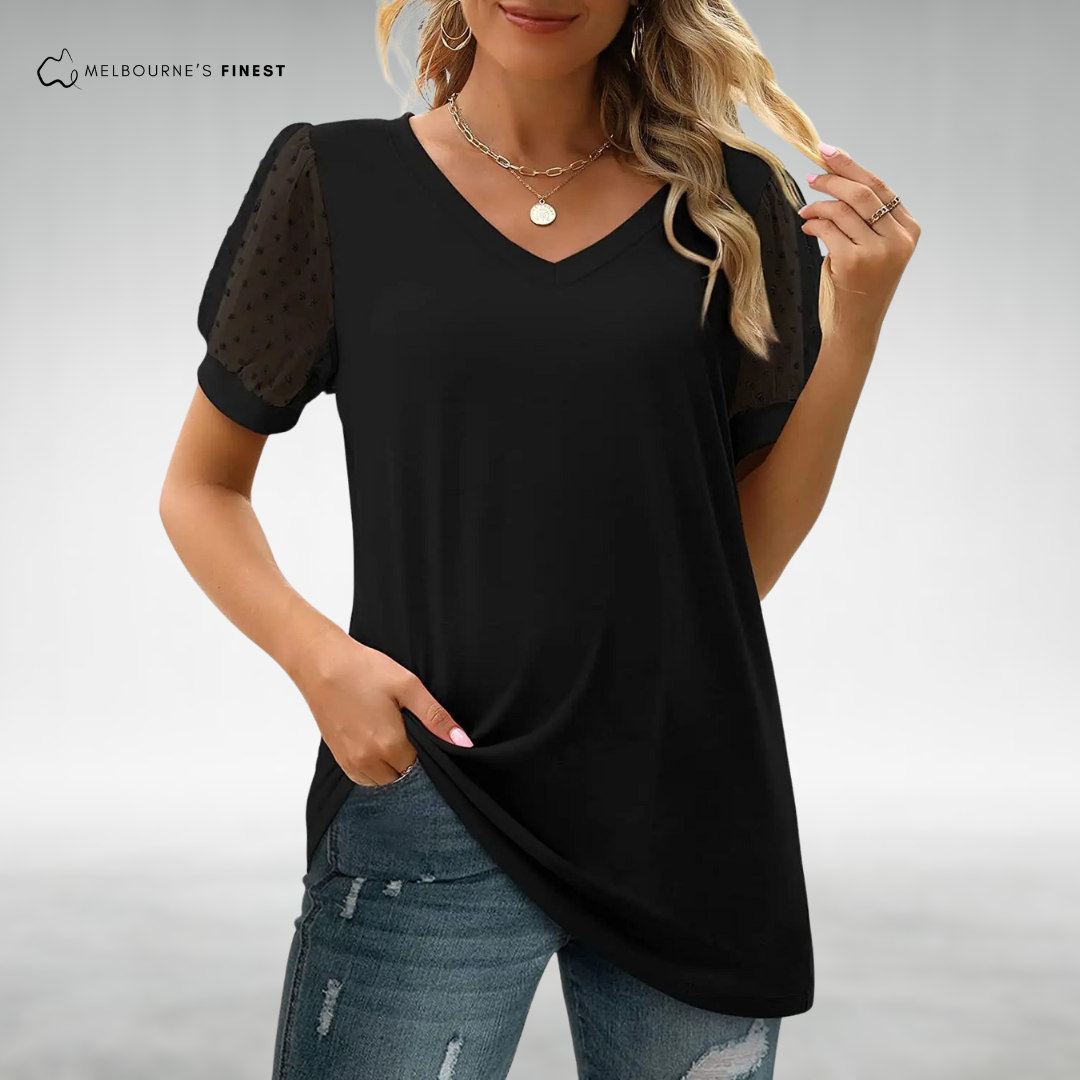 Carly™ Elegant V-Neck Top