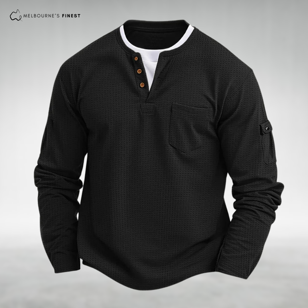 Miles™ Long Sleeve Henley Shirt