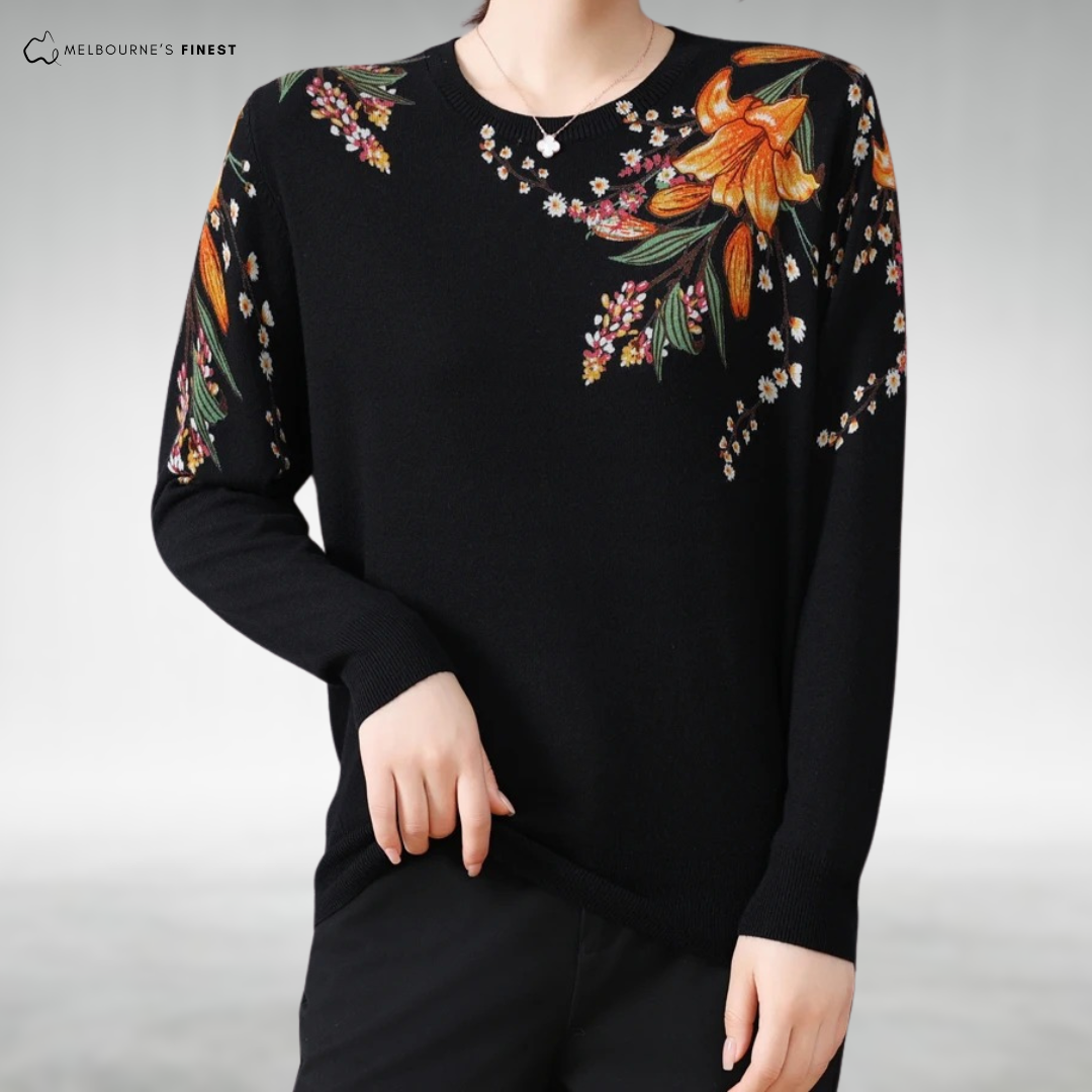 Alannah™ Elegant Floral Knit Jumper