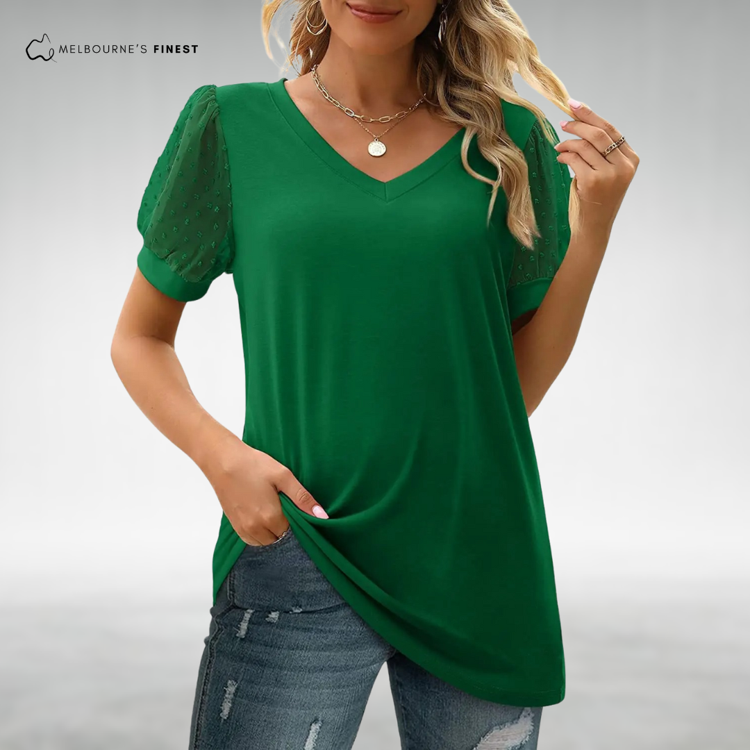 Carly™ Elegant V-Neck Top