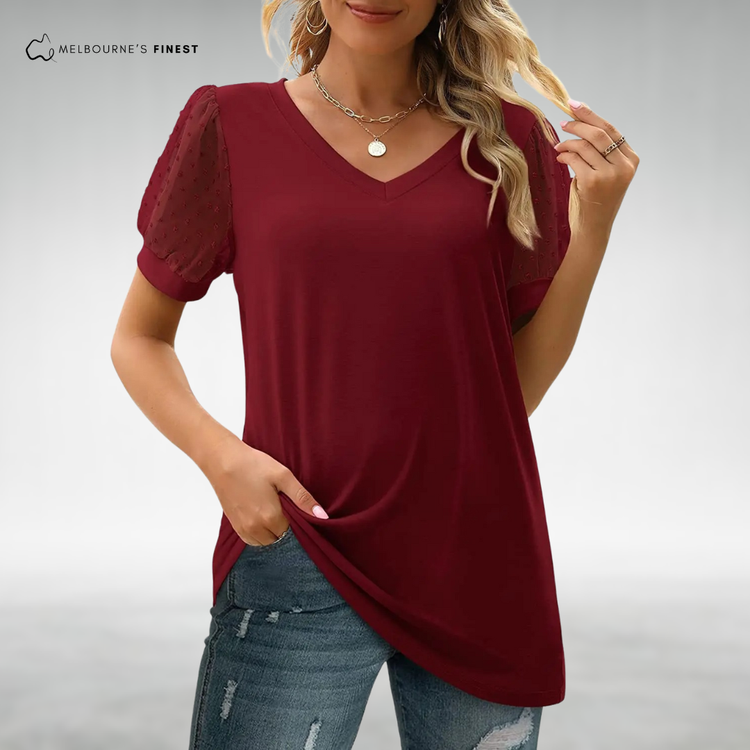 Carly™ Elegant V-Neck Top