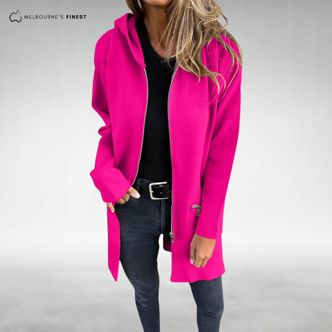 Alexa™ Zip-Up Hooded Cardigan