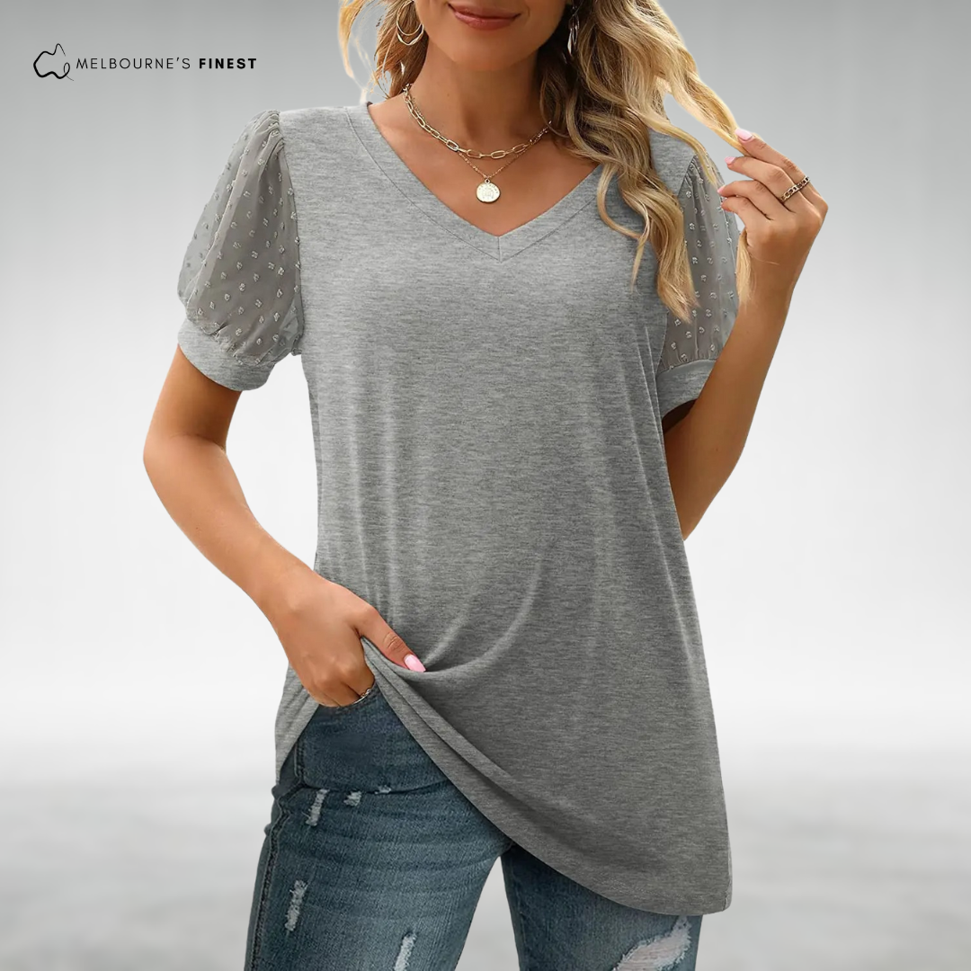 Carly™ Elegant V-Neck Top