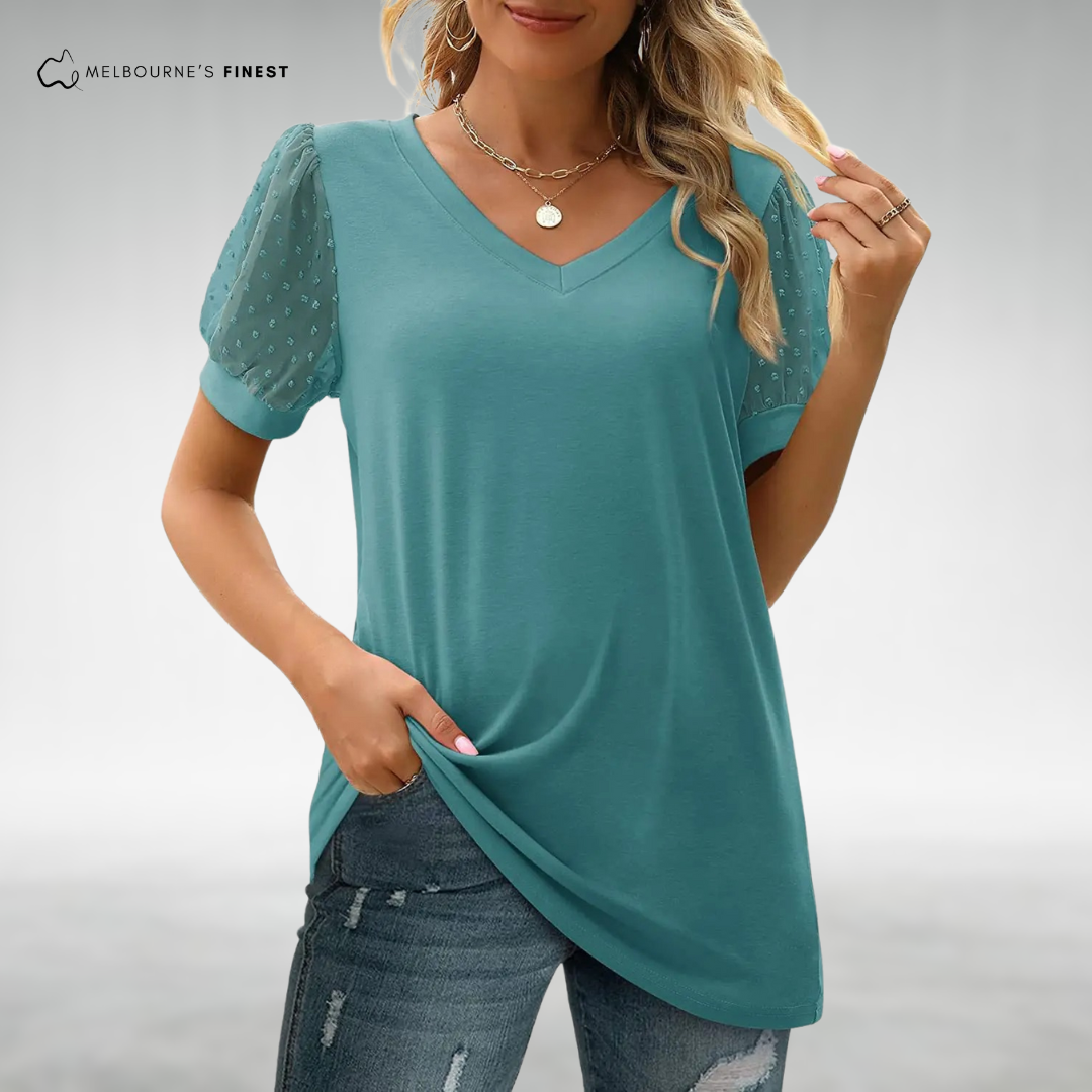 Carly™ Elegant V-Neck Top