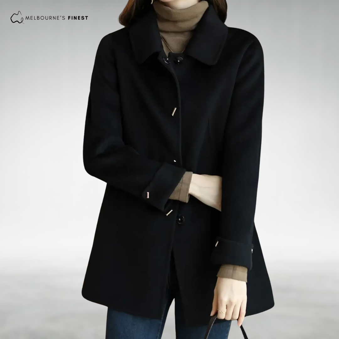 Elise™ Elegant Wool-Blend Coat
