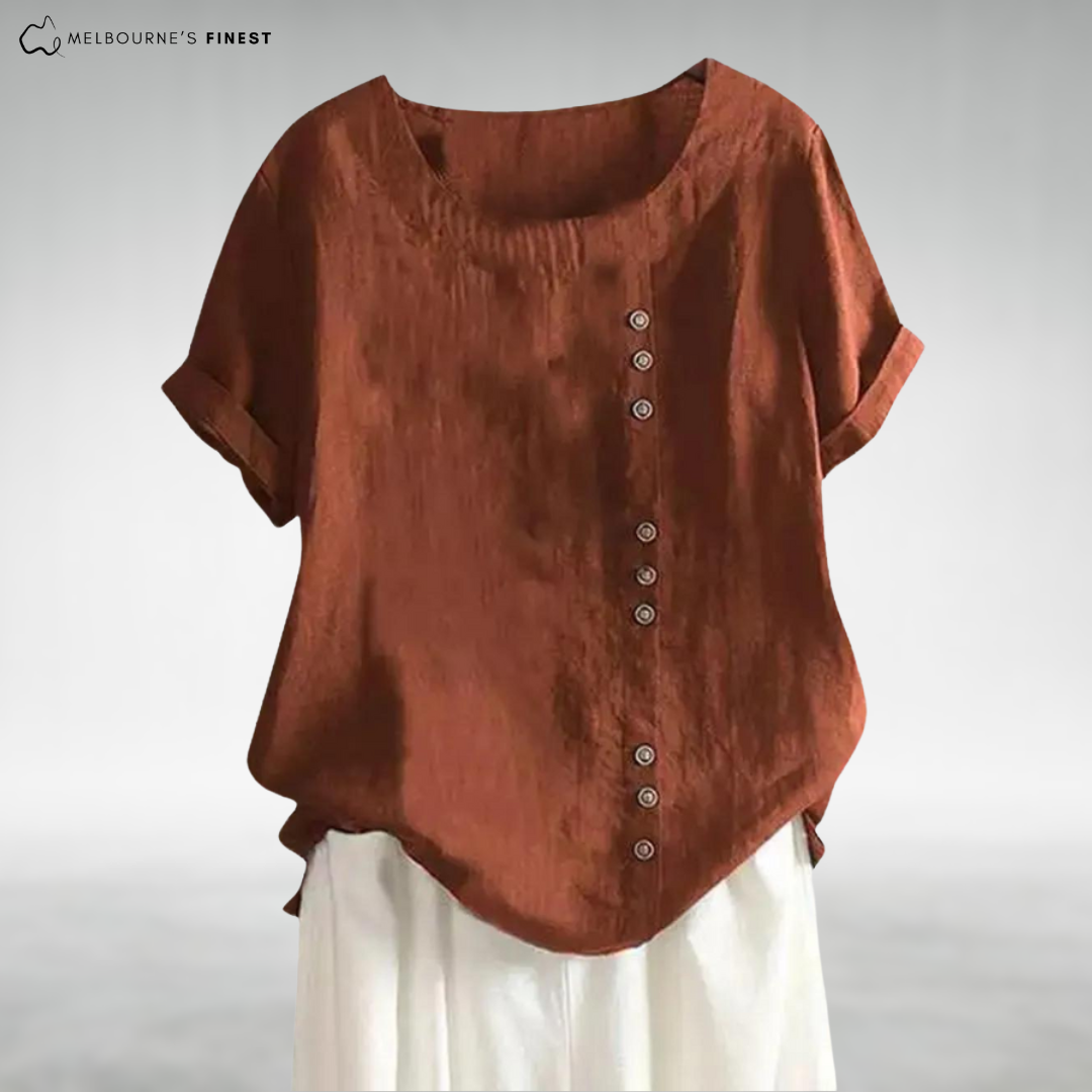 Leonora™ Boho Chic Button Blouse