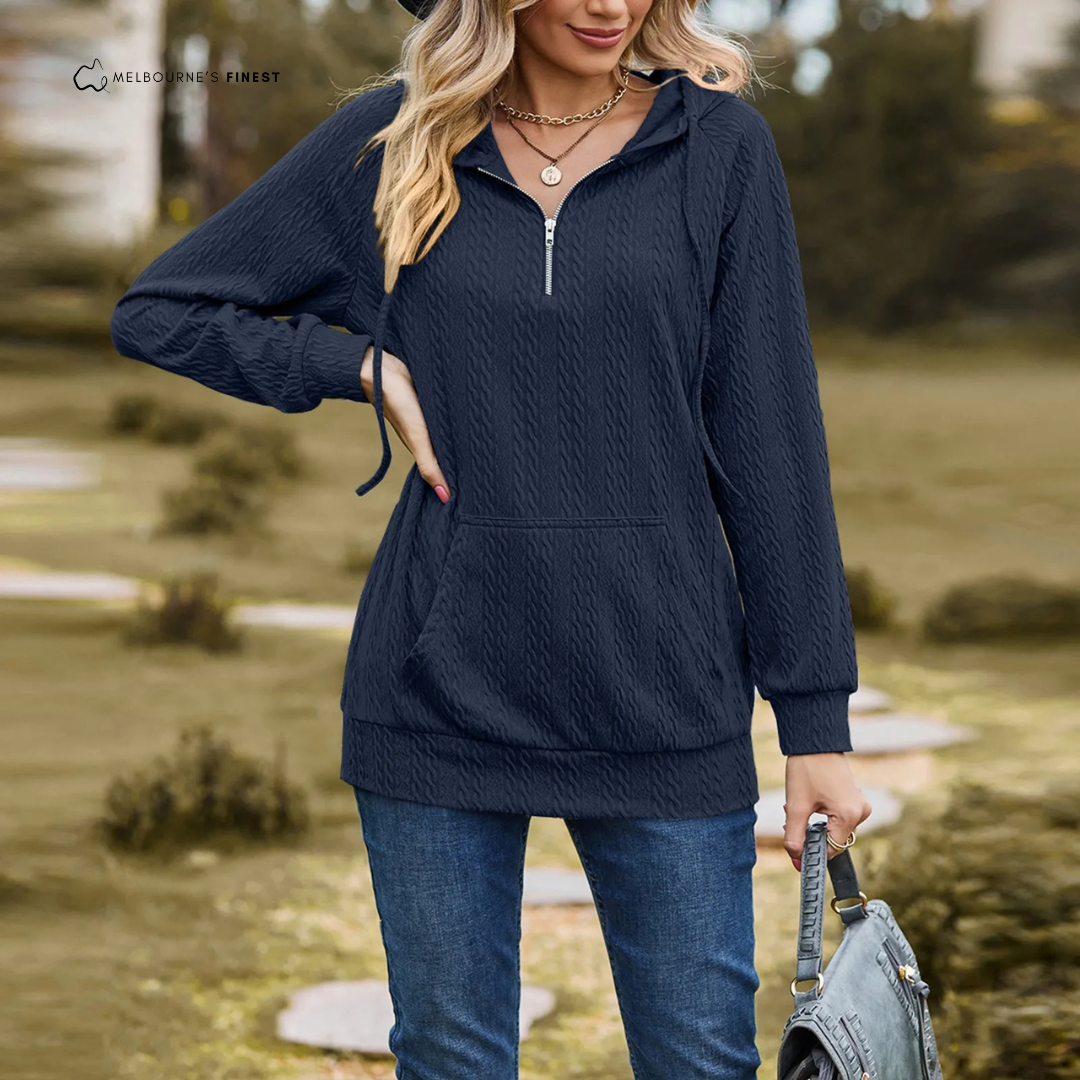 Lenora™ Comfy Half-Zip Hoodie