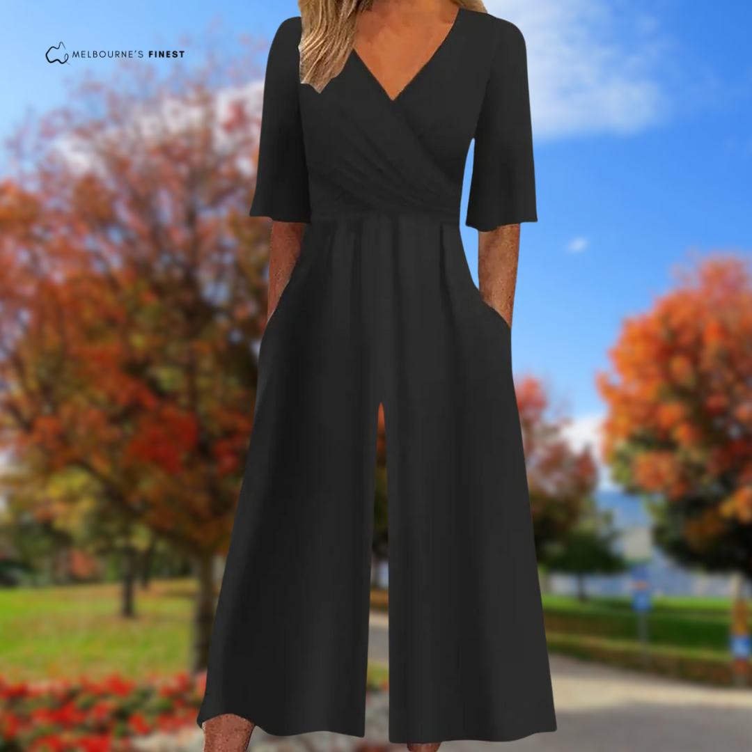 Rowena™ Elegant Wide-leg Jumpsuit