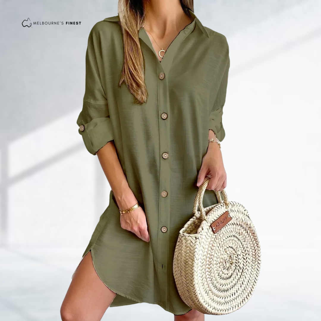 Erika™ Elegant Shirt Dress