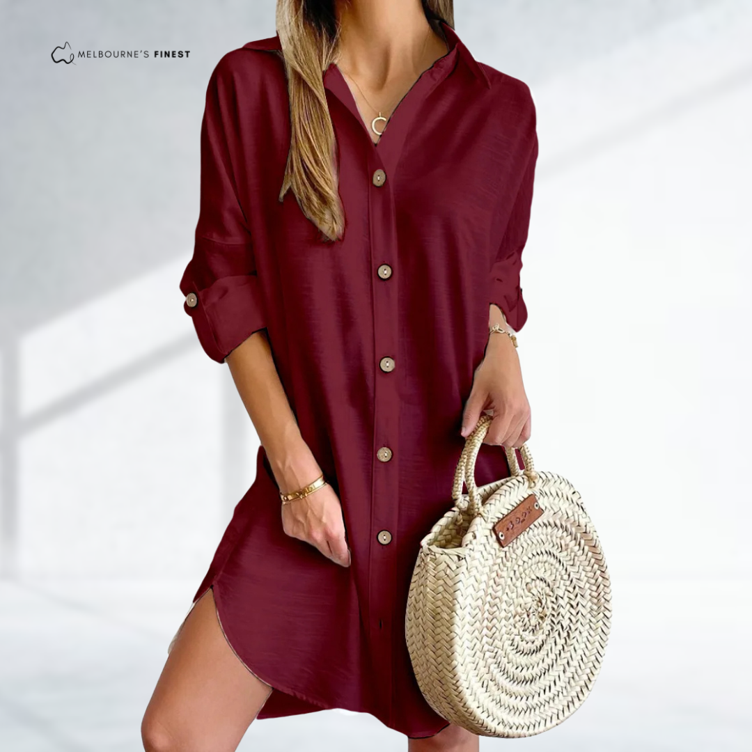 Erika™ Elegant Shirt Dress