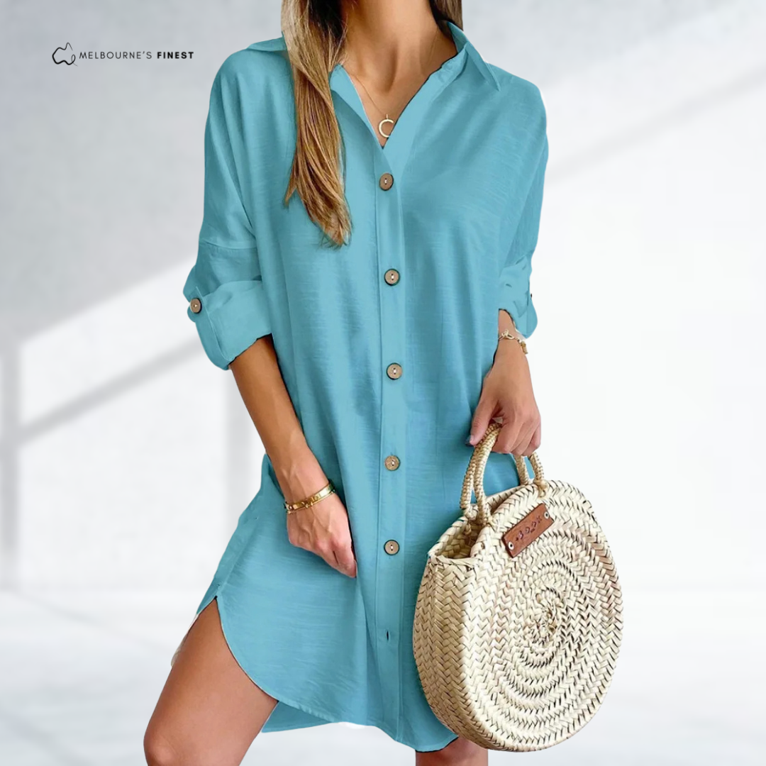 Erika™ Elegant Shirt Dress