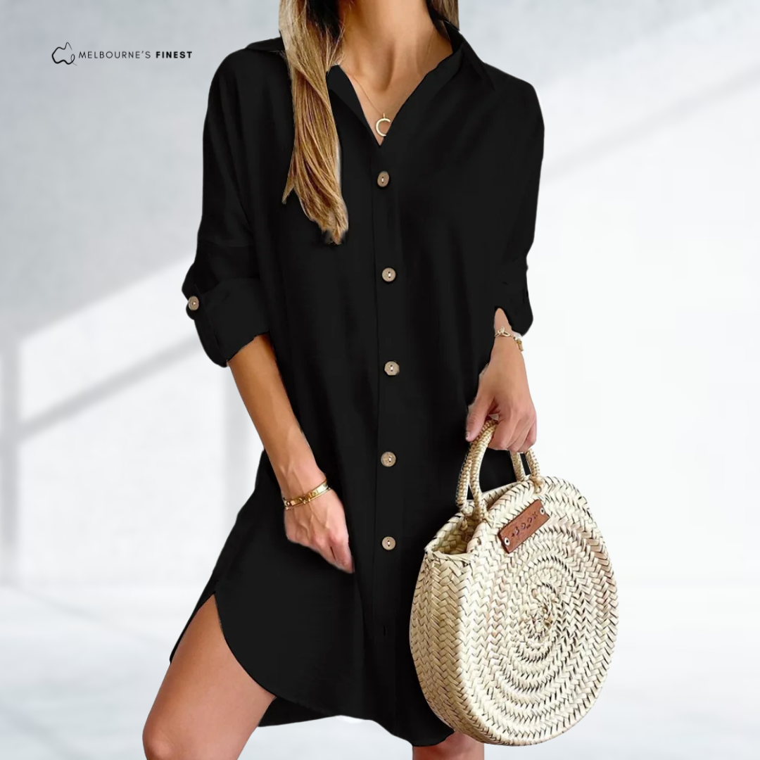 Erika™ Elegant Shirt Dress