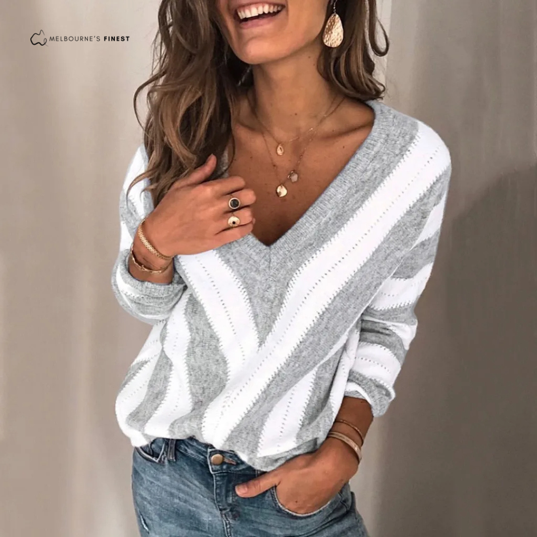 Misty™ Stylish V-Neck Women's Sweater