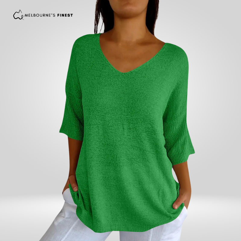 Martha™ Knitted Top with V-neck