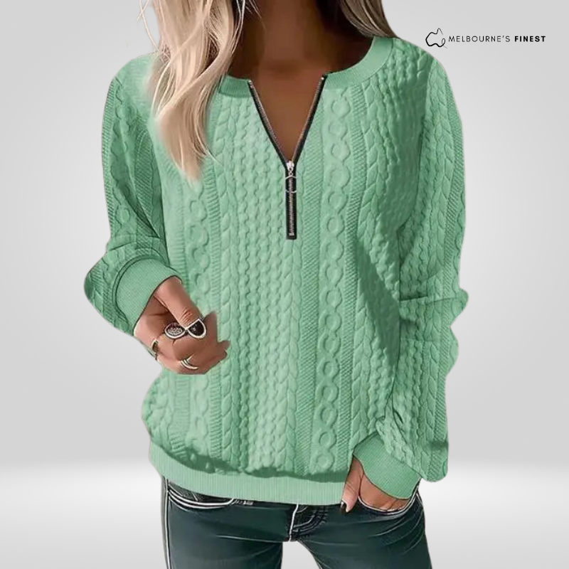 Nia™ Stylish Zipper Sweater