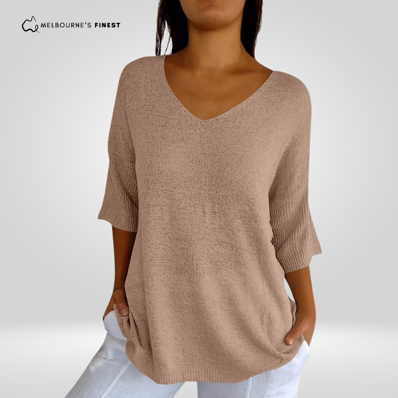 Martha™ Knitted Top with V-neck