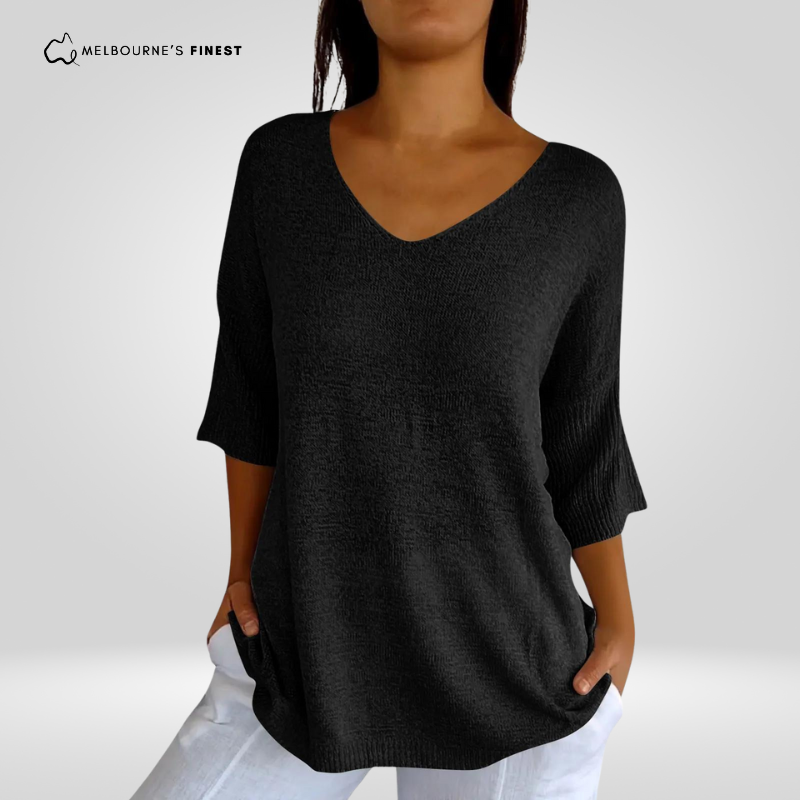 Martha™ Knitted Top with V-neck