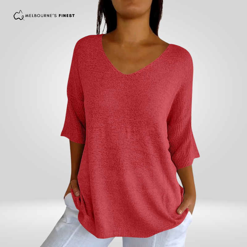 Martha™ Knitted Top with V-neck