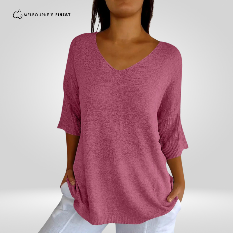 Martha™ Knitted Top with V-neck