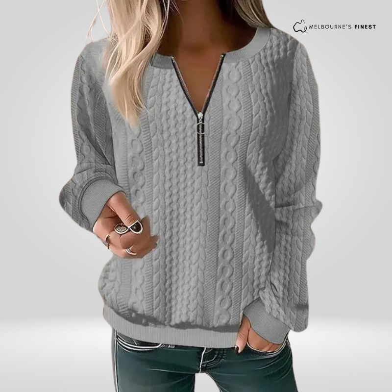 Nia™ Stylish Zipper Sweater