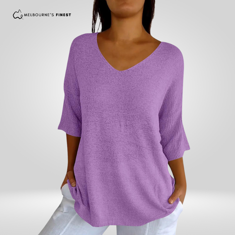 Martha™ Knitted Top with V-neck