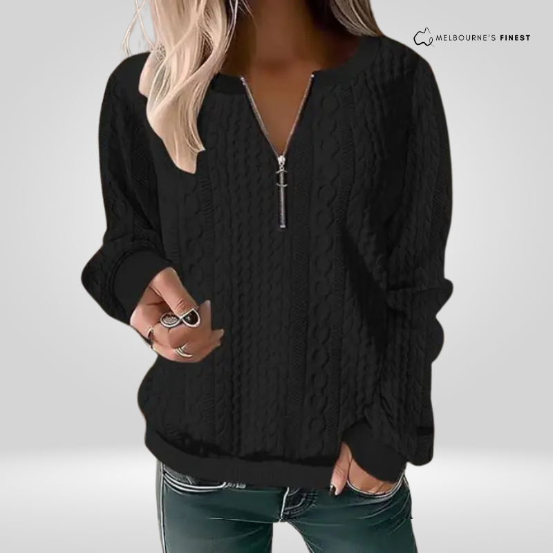 Nia™ Stylish Zipper Sweater